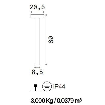 LAMPIONE DA ESTERNO H80 IP44 5 COLORI MODERNO LAMPADINE 4XG9 CRISTALENSI - Cristalensi Shop Online