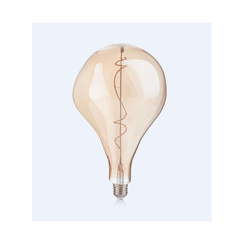 LAMPADINA VINTAGE CON VETRO AMBRATO LED 4W ATTACCO E27 A FORMA DI PERA CRISTALENSI - Cristalensi Shop Online