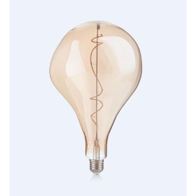 LAMPADINA VINTAGE CON VETRO AMBRATO LED 4W ATTACCO E27 A FORMA DI PERA CRISTALENSI - Cristalensi Shop Online