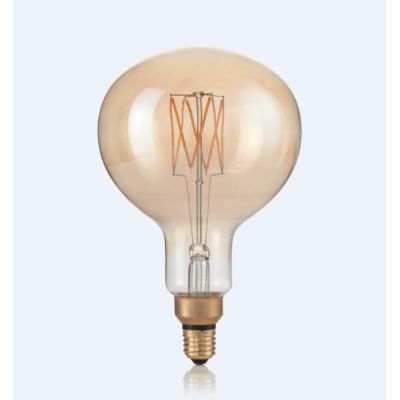 LAMPADINA E27 LED 4W CON VETRO AMBRATO LUCE 2200K DURATA 15000 ORE CRISTALENSI - Cristalensi Shop Online