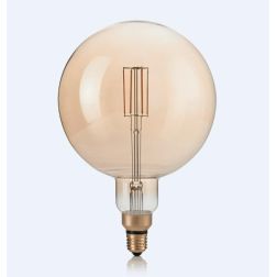 LAMPADINA A SFERA E27 LED 4W CON VETRO AMBRATO LUCE 2200K DURATA 15000 ORE CRISTALENSI - Cristalensi Shop Online