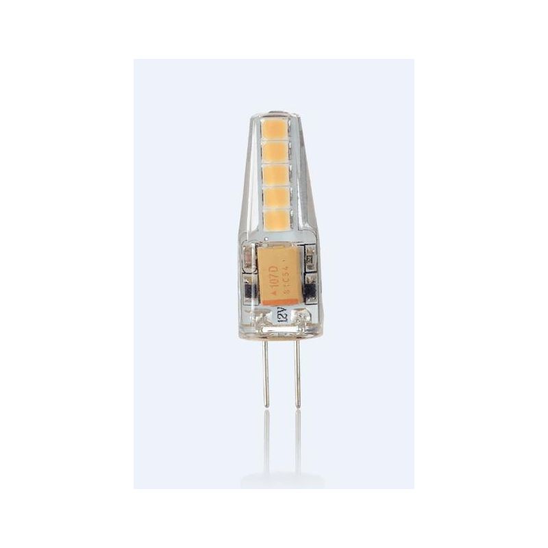 LAMPADINA LED ATTACCO G4 2W LUCE 3000K IN SILICONE TRASPARENTE 170 LUMEN CRISTALENSI - Cristalensi Shop Online