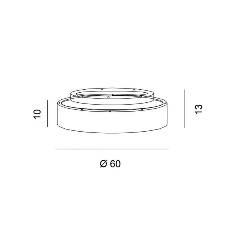 AURORA PL60 PLAFONIERA LED 36W IN 14 FINITURE COLORE MODERNA ROTONDA DI PROMOINGROSS PROMOINGROSS - Cristalensi Shop Online
