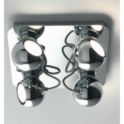 JIM PLAFONIERA IN METALLO CROMATO CON SFERE ORIENTABILI A LED SOSTITUIBILE Illuminando - Cristalensi Shop Online
