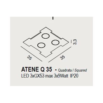 ATENE Q35 PLAFONIERA QUADRATA 14 COLORI 35X35 CM LAMPADINE LED ATTACCO GX53 ECONOMICA PROMOINGROSS - Cristalensi Shop Online