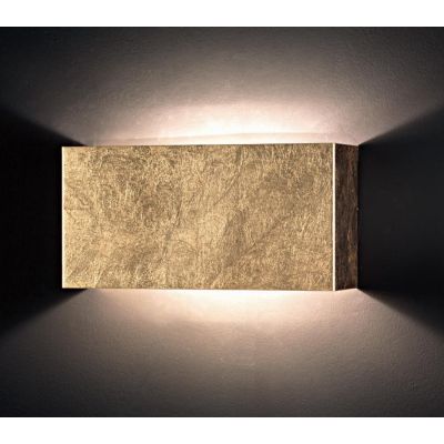 LEI LAMPADA DA PARETE IN METALLO DECORATO FOGLIA ORO O FOGLIA ARGENTO Illuminando - Cristalensi Shop Online