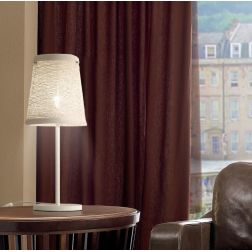 CORDA LAMPADA DA TAVOLO CON DIFFUSORE IN CORDA COLORATA MARRONE O BIANCA Illuminando - Cristalensi Shop Online