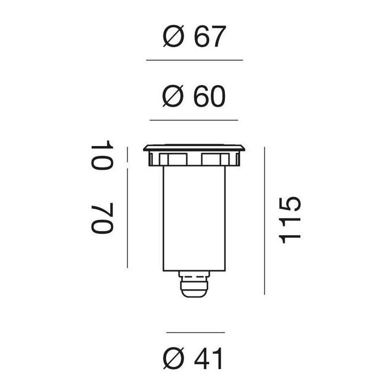 INCASSO CARRABILE A LED 1W 3000K O 6400K ALIMENTATO A 230V IP67 GEA LUCE - Cristalensi Shop Online