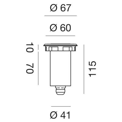 INCASSO CARRABILE A LED 1W 3000K O 6400K ALIMENTATO A 230V IP67 GEA LUCE - Cristalensi Shop Online