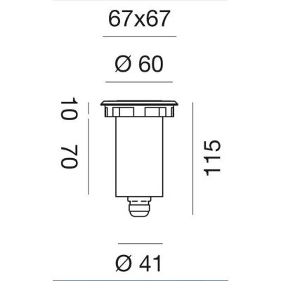 INCASSO CARRABILE A LED 1W 3000K O 6400K ALIMENTATO A 230V IP67 GEA LUCE - Cristalensi Shop Online