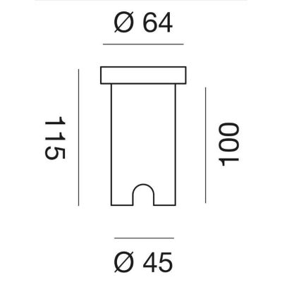 INCASSO CARRABILE A LED 1W 3000K O 6400K ALIMENTATO A 230V IP67 GEA LUCE - Cristalensi Shop Online