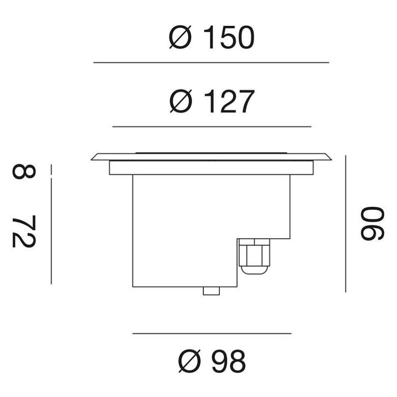 GES 260 INCASSO IN ACCIAIO IP67 PER LAMPADINA GX53 CON CONTROCASSA INCLUSA GEA LUCE - Cristalensi Shop Online