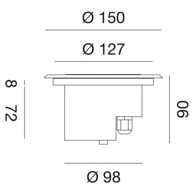GES 260 INCASSO IN ACCIAIO IP67 PER LAMPADINA GX53 CON CONTROCASSA INCLUSA GEA LUCE - Cristalensi Shop Online