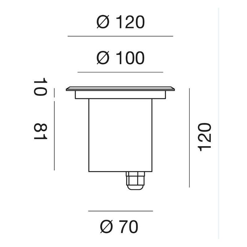 GES 270 INCASSO ROTONDO CALPESTABILE IN ACCIAIO IP67 LAMPADINA LED SOSTITUIBILE GEA LUCE - Cristalensi Shop Online