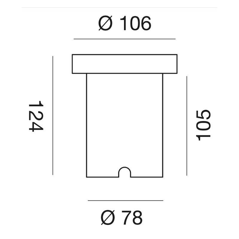 GES 270 INCASSO ROTONDO CALPESTABILE IN ACCIAIO IP67 LAMPADINA LED SOSTITUIBILE GEA LUCE - Cristalensi Shop Online