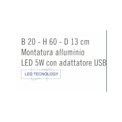 FLORA LAMPADA DA TAVOLO LED 5W CON ADATTATORE USB Illuminando - Cristalensi Shop Online