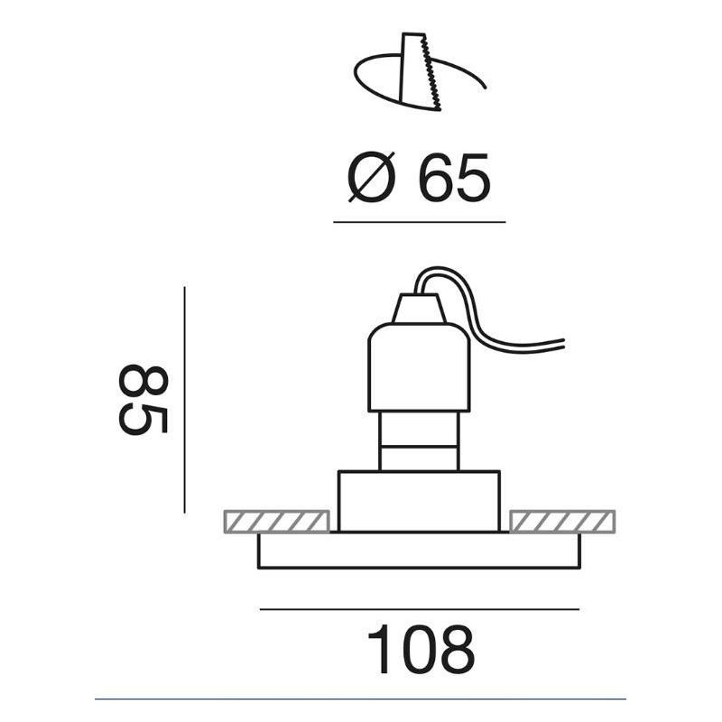 INCASSO IN CRISTALLO ESAGONALE EFFETTO SPECCHIO CON PORTALAMPADE GU10 GEA LUCE - Cristalensi Shop Online
