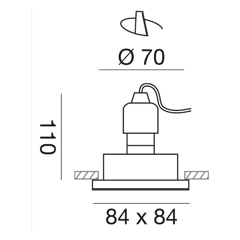 INCASSO CORNICE QUADRATA IP65 IN 4 COLORI CON PORTALAMPADE GU10 DI GEA LUCE GEA LUCE - Cristalensi Shop Online