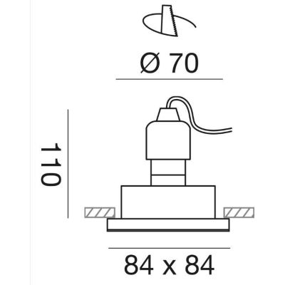 INCASSO CORNICE QUADRATA IP65 IN 4 COLORI CON PORTALAMPADE GU10 DI GEA LUCE GEA LUCE - Cristalensi Shop Online
