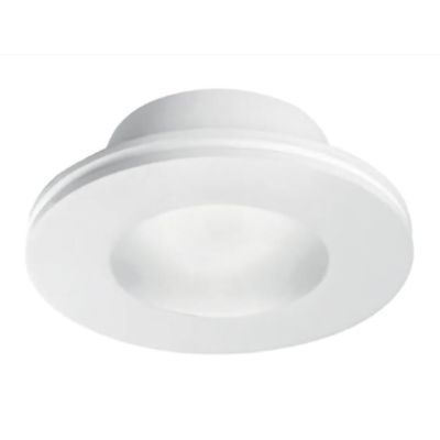 FARETTO DA INCASSO IN GESSO ROTONDO CON DIFFUSORE IN VETRO CON PORTALAMPADE GU10 VERNICIABILE GEA LUCE - Cristalensi Shop Online