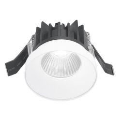 FARETTO DA INCASSO ROTONDO IN ALLUMINIO BIANCO O NERO LED 9W LUCE 3000K IP54 GEA LUCE - Cristalensi Shop Online