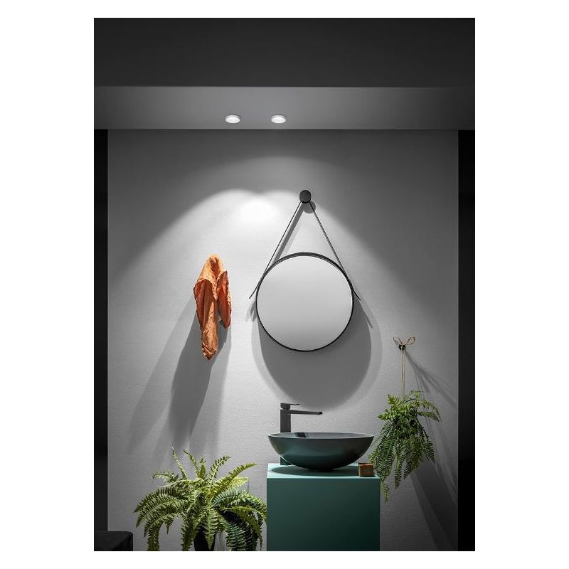 FARETTO DA INCASSO ROTONDO IN ALLUMINIO BIANCO O NERO LED 9W LUCE 3000K IP54 GEA LUCE - Cristalensi Shop Online