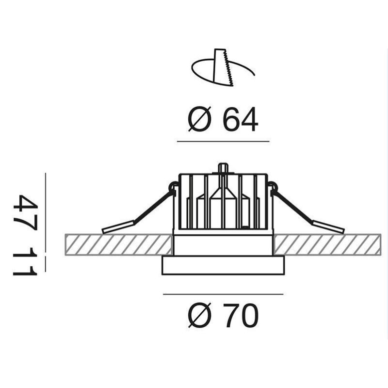 FARETTO DA INCASSO ROTONDO IN ALLUMINIO BIANCO O NERO LED 9W LUCE 3000K IP54 GEA LUCE - Cristalensi Shop Online