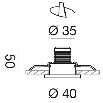 FARETTO DA INCASSO ROTONDO ORIENTABILE IN ALLUMINIO BIANCO OPACO LED 3W LUCE 3000K O 4000K GEA LUCE - Cristalensi Shop Online