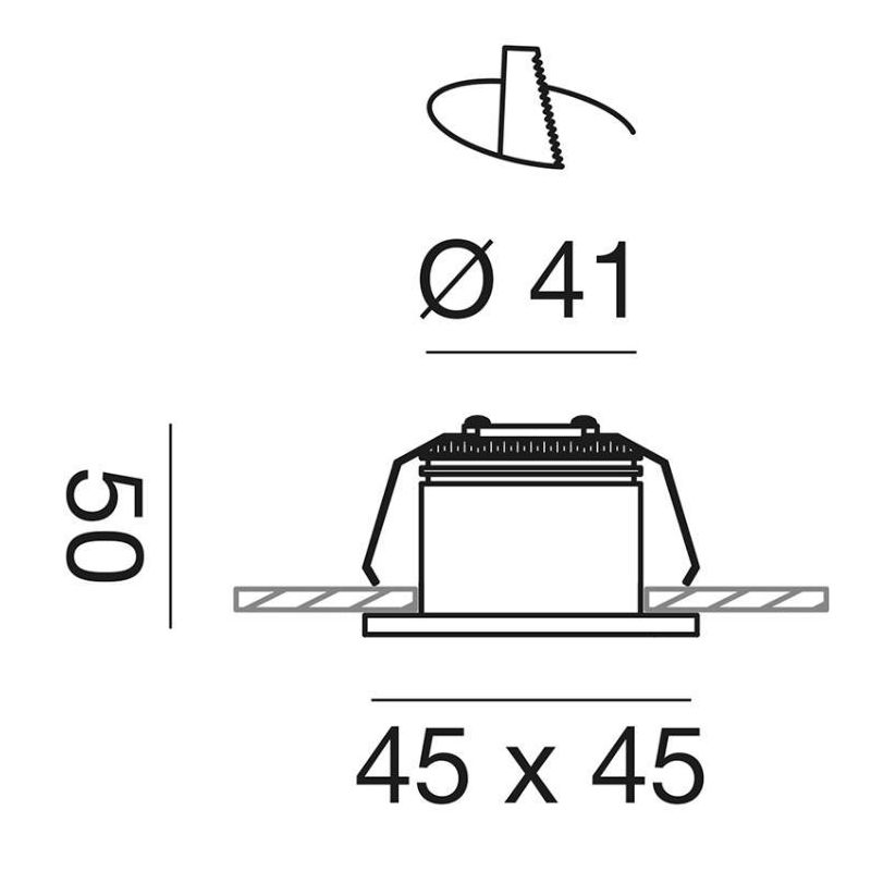 FARETTO DA INCASSO QUADRATO IN ALLUMINIO BIANCO OPACO LED 4W LUCE 3000K O 4000K GEA LUCE - Cristalensi Shop Online