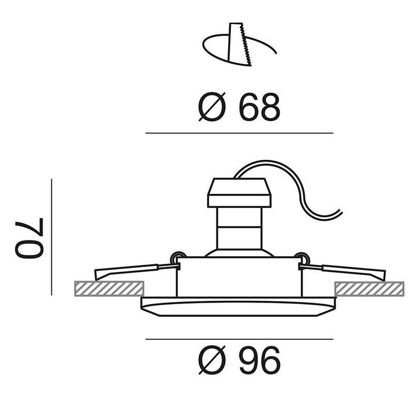 FARETTO DA INCASSO OVALE IN ALLUMINIO BIANCO O CROMO LAMPADINA GU10 MODERNO GEA LUCE - Cristalensi Shop Online