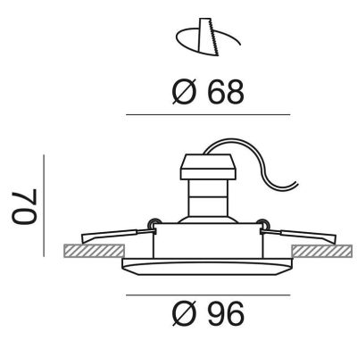 FARETTO DA INCASSO OVALE IN ALLUMINIO BIANCO O CROMO LAMPADINA GU10 MODERNO GEA LUCE - Cristalensi Shop Online