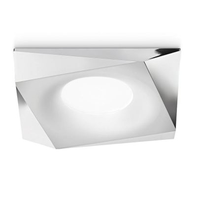 FARETTO DA INCASSO QUADRATO IN ALLUMINIO FINITURA BIANCA O CROMO LAMPADINA GU10 MODERNO GEA LUCE - Cristalensi Shop Online