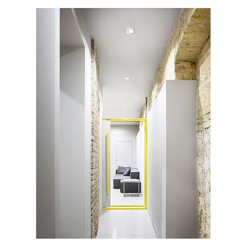 FARETTO DA INCASSO QUADRATO IN ALLUMINIO FINITURA BIANCA O CROMO LAMPADINA GU10 MODERNO GEA LUCE - Cristalensi Shop Online