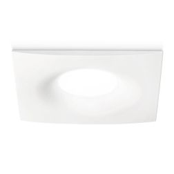 FARETTO DA INCASSO QUADRATO IN ALLUMINIO BIANCO OPACO CON LAMPADINA GU10 MODERNO GEA LUCE - Cristalensi Shop Online