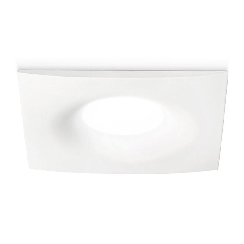 FARETTO DA INCASSO QUADRATO IN ALLUMINIO BIANCO OPACO CON LAMPADINA GU10 MODERNO GEA LUCE - Cristalensi Shop Online