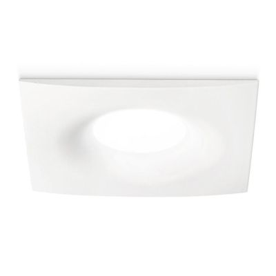 FARETTO DA INCASSO QUADRATO IN ALLUMINIO BIANCO OPACO CON LAMPADINA GU10 MODERNO GEA LUCE - Cristalensi Shop Online