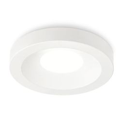 FARETTO DA INCASSO MODERNO ROTONDO IN ALLUMINIO BIANCO OPACO CON LAMPADINA GU10 MODERNO GEA LUCE - Cristalensi Shop Online