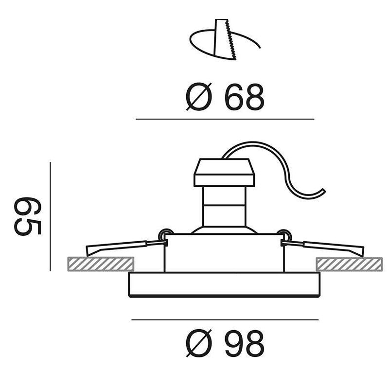 FARETTO DA INCASSO MODERNO ROTONDO IN ALLUMINIO BIANCO OPACO CON LAMPADINA GU10 MODERNO GEA LUCE - Cristalensi Shop Online