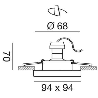 FARETTO DA INCASSO MODERNO QUADRATO IN ALLUMINIO BIANCO OPACO CON LAMPADINA GU10 MODERNO GEA LUCE - Cristalensi Shop Online