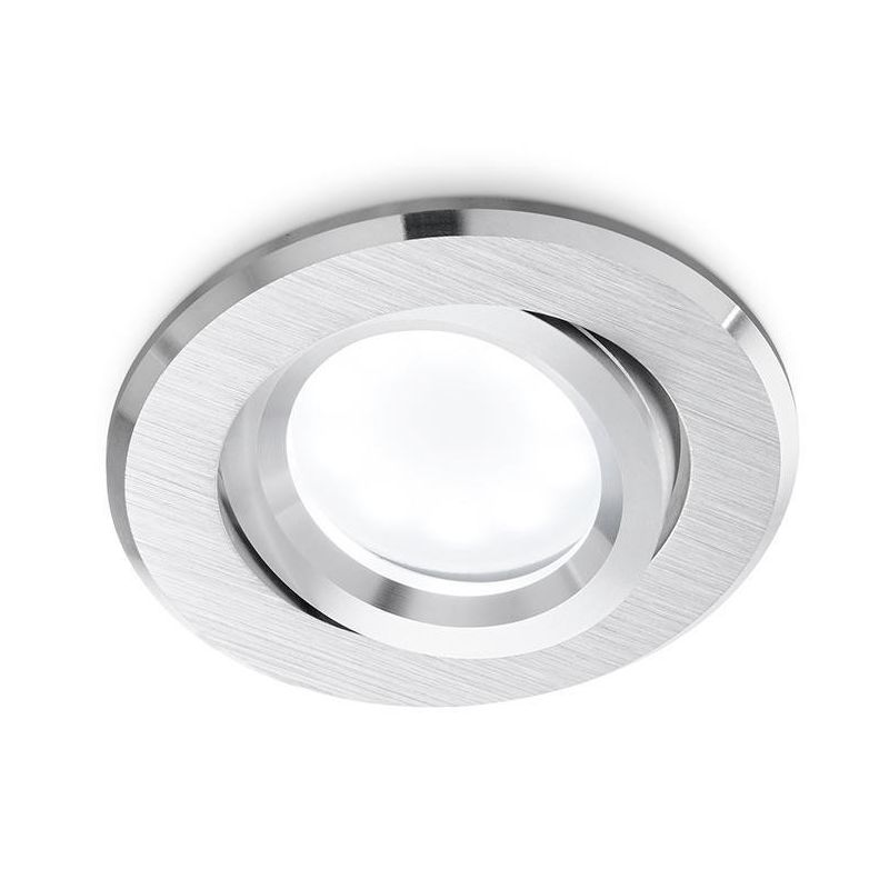 FARETTO DA INCASSO ORIENTABILE ROTONDO BIANCO NERO O ALLUMINIO CON LAMPADINA GU10 MODERNO GEA LUCE - Cristalensi Shop Online