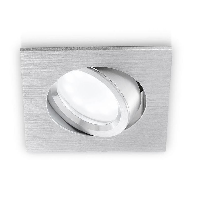 FARETTO DA INCASSO ORIENTABILE QUADRATO BIANCO NERO O ALLUMINIO CON LAMPADINA GU10 MODERNO GEA LUCE - Cristalensi Shop Online