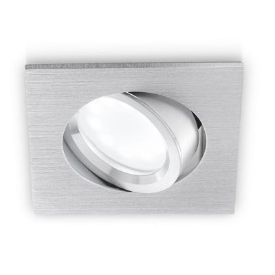 FARETTO DA INCASSO ORIENTABILE QUADRATO BIANCO NERO O ALLUMINIO CON LAMPADINA GU10 MODERNO GEA LUCE - Cristalensi Shop Online