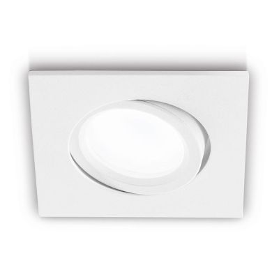 FARETTO DA INCASSO ORIENTABILE QUADRATO BIANCO NERO O ALLUMINIO CON LAMPADINA GU10 MODERNO GEA LUCE - Cristalensi Shop Online