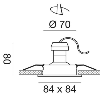 FARETTO DA INCASSO ORIENTABILE QUADRATO BIANCO NERO O ALLUMINIO CON LAMPADINA GU10 MODERNO GEA LUCE - Cristalensi Shop Online
