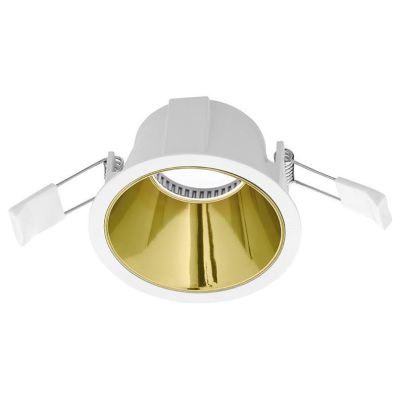 FARETTO DA INCASSO ROTONDO IN ALLUMINIO BIANCO CON COVER IN TRE COLORI CON LAMPADINA GU10 GEA LUCE - Cristalensi Shop Online