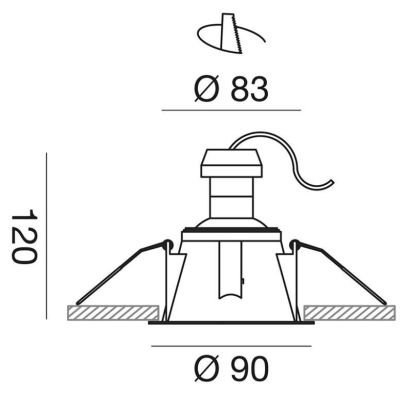 FARETTO DA INCASSO ROTONDO IN ALLUMINIO BIANCO CON COVER IN TRE COLORI CON LAMPADINA GU10 GEA LUCE - Cristalensi Shop Online