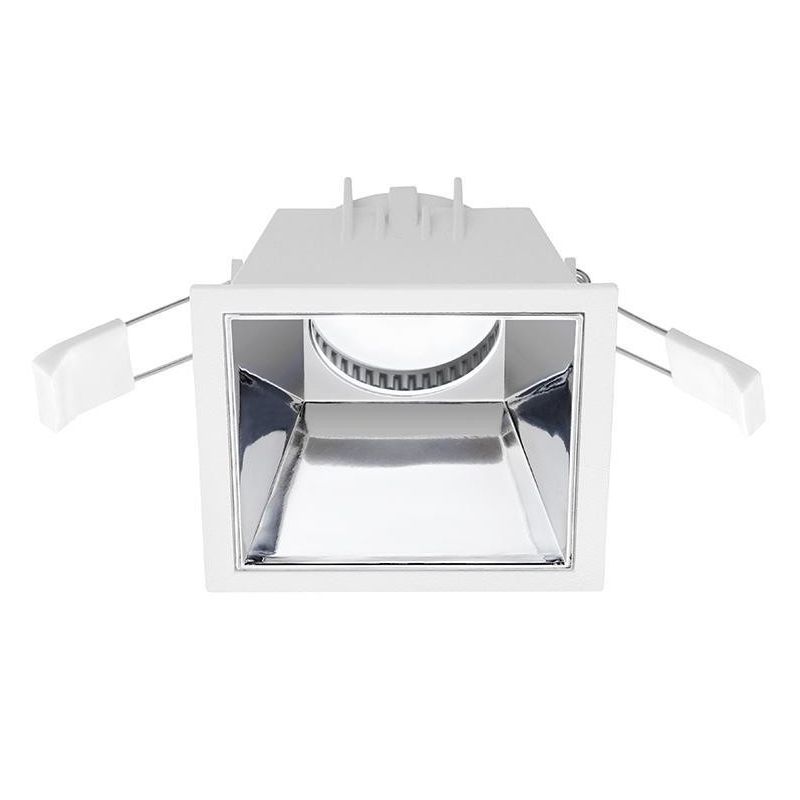 FARETTO DA INCASSO QUADRATO IN ALLUMINIO BIANCO CON COVER IN TRE COLORI CON LAMPADINA GU10 GEA LUCE - Cristalensi Shop Online