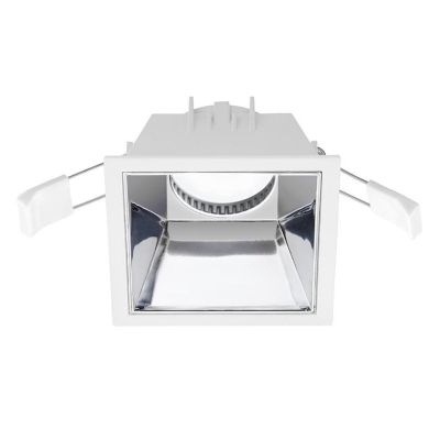 FARETTO DA INCASSO QUADRATO IN ALLUMINIO BIANCO CON COVER IN TRE COLORI CON LAMPADINA GU10 GEA LUCE - Cristalensi Shop Online