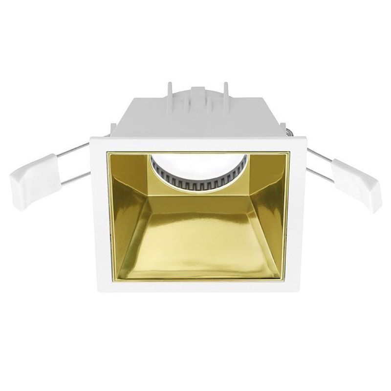 FARETTO DA INCASSO QUADRATO IN ALLUMINIO BIANCO CON COVER IN TRE COLORI CON LAMPADINA GU10 GEA LUCE - Cristalensi Shop Online