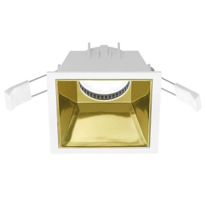 FARETTO DA INCASSO QUADRATO IN ALLUMINIO BIANCO CON COVER IN TRE COLORI CON LAMPADINA GU10 GEA LUCE - Cristalensi Shop Online